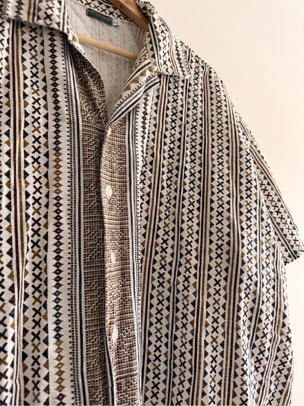 Men's Tribal Patterned Button-Up - Picture 2 of 7